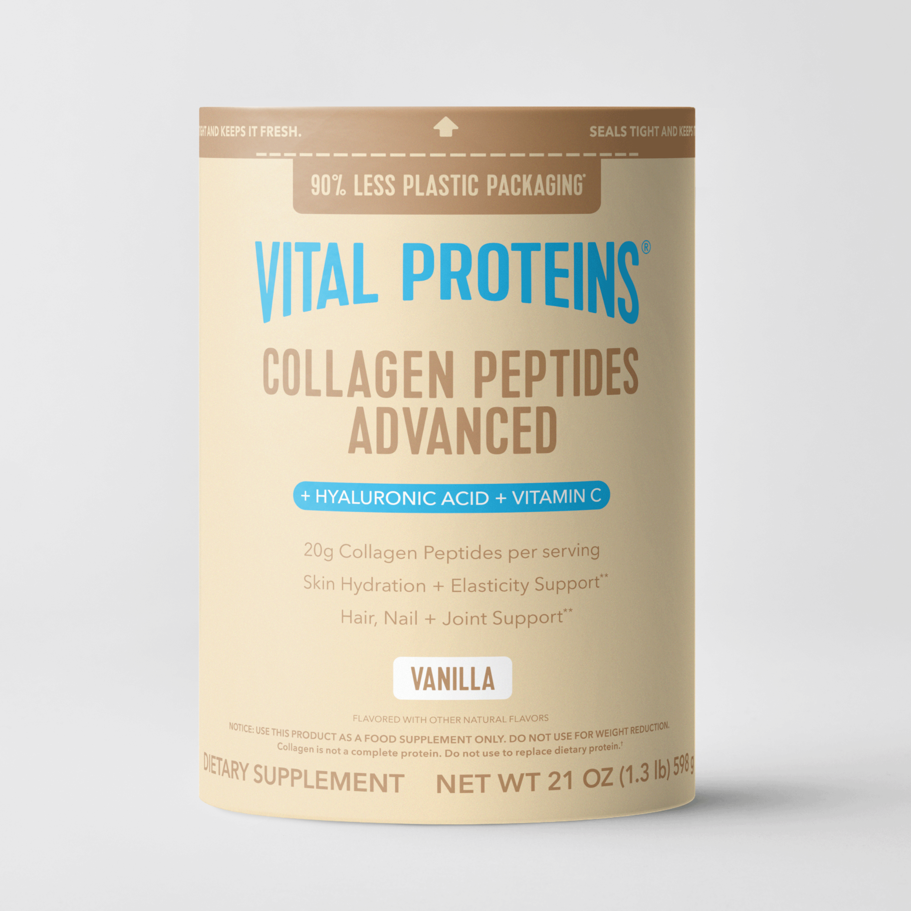 Vanilla Collagen Peptides Advanced - with Hyaluronic Acid & Vitamin C