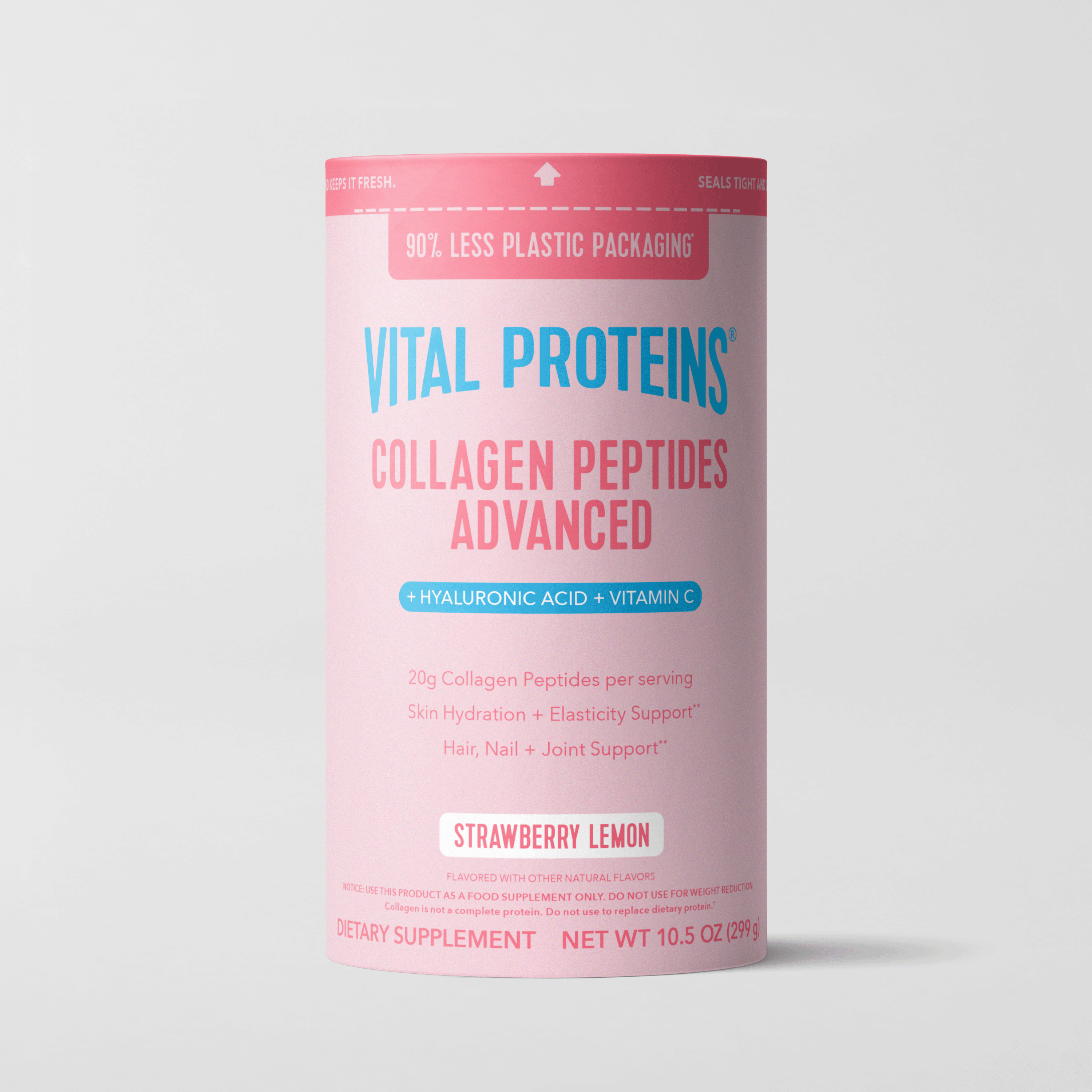 Strawberry Lemon Collagen Peptides Advanced - with Hyaluronic Acid & Vitamin C