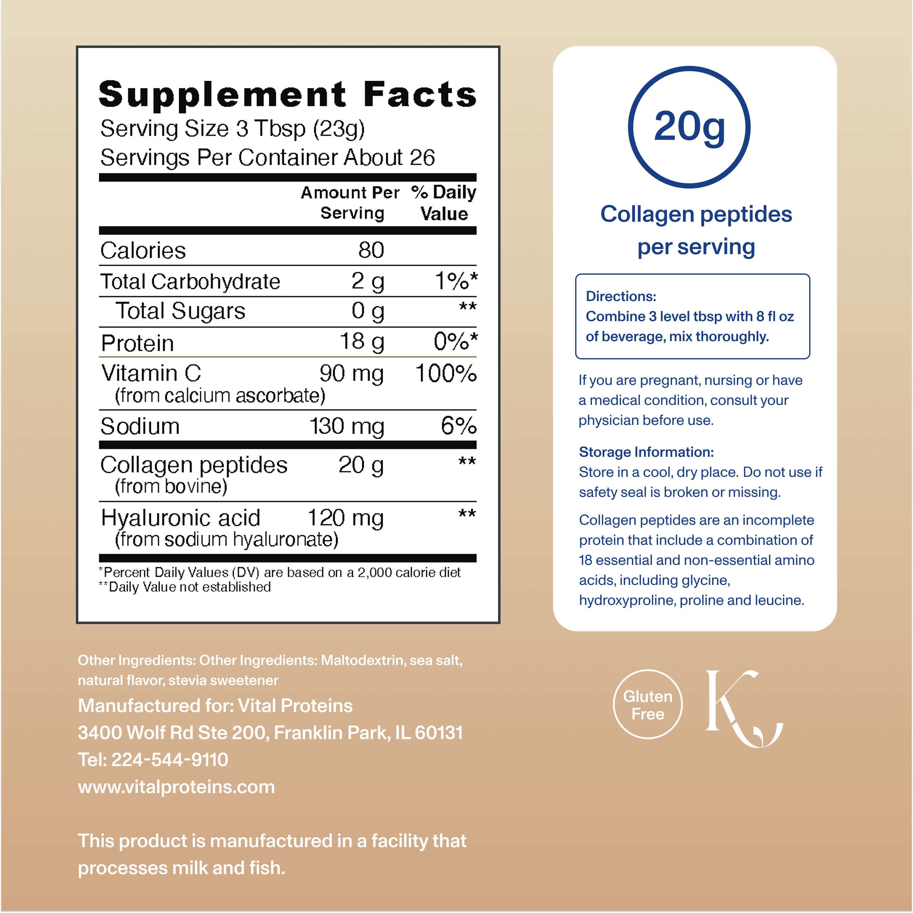 Vanilla Collagen Peptides Advanced - with Hyaluronic Acid & Vitamin C
