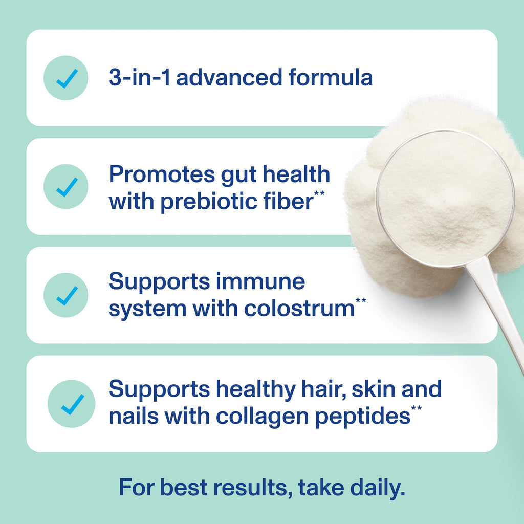 Advanced Collagen Peptides + Colostrum + Prebiotic Fiber